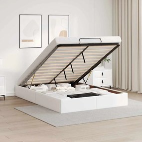 vidaXL Estrutura de cama otomana sem colchão 140x190 cm branco