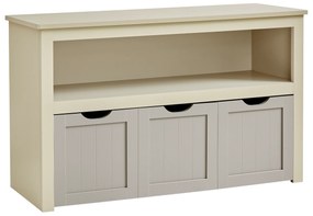 Armazenamento de brinquedos para crianças com rodas | VASAGLE | 102 x 30 x 60 cm | areia bege | LHS380K01.
