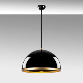 Chandelier Fenerci – Preto e Dourado – 40 x 40 x 30 cm