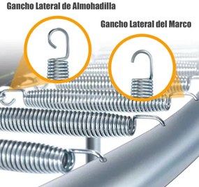 20 Molas de 14 cm para trampolim Molas para serviço pesado em aço galvanizado resistente à ferrugem com gancho em T de puxar prateado