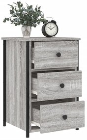 Mesa de cabeceira 40x36x60 cm derivados madeira cinzento sonoma