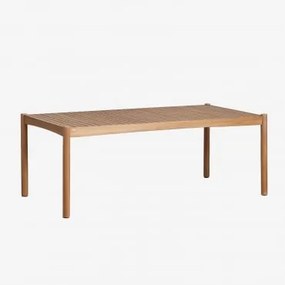 Mesa De Jantar Retangular Em Madeira De Eucalipto (200x100 Cm) Aderyn Madeira Natural - Sklum