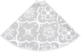 Saia de árvore de Natal luxuosa 150 cm com meia tecido branco
