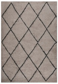 vidaXL Tapete shaggy de pelo alto 160x230 cm bege/antracite