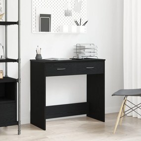 Mesa vidaXL Preta em Carvalho 80x40x75 cm em Madeira de Engenharia