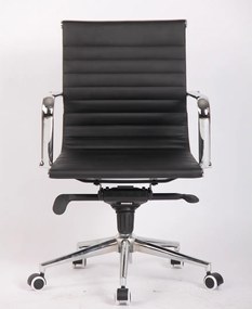 Cadeira de escritório ALABAMA NEW, giratório, pele sintética preta