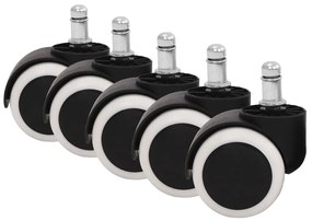 vidaXL Rodas para cadeiras de escritório 5 pcs