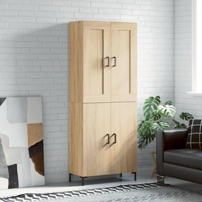 vidaXL Armário alto 69,5x34x180 cm derivados de madeira cor sonoma