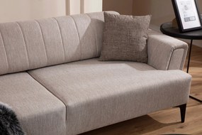Sofá-cama de 3 Lugares Hamlet – Bege – 230 cm x 95 cm x 77 cm