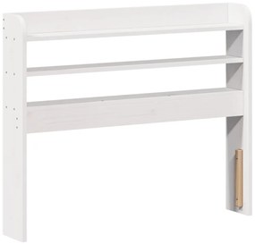 Estrutura de cama com cabeceira 90x190 cm pinho maciço branco