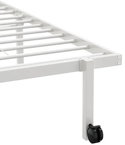 Estrutura de cama sem colchão Dobrável 80x200 cm aço branco