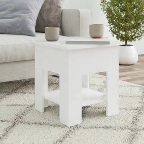 Mesa de centro 40x40x42cm derivados de madeira branco brilhante