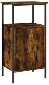 Mesas cabeceira 2pcs 41x31x80cm deriv. madeira carvalho fumado