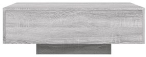 Mesa de centro com luzes LED 85x55x31 cm cinzento sonoma