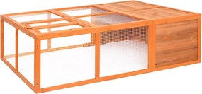 vidaXL Jaula de jardim p/ animais 150x100x50cm madeira de abeto maciça