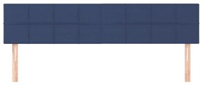 Cabeceira de cama 2 pcs tecido 100x5x78/88 cm azul