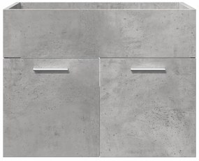 4 pcs conj. móveis casa banho derivados madeira cinza cimento