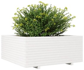Vaso/floreira de jardim 110x110x49,5 cm pinho maciço branco
