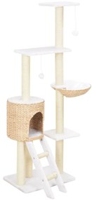 Árvore para gatos c/ postes arranhadores em erva marinha
