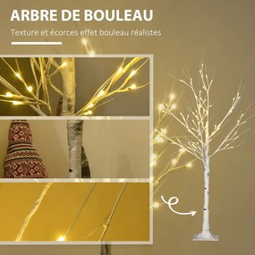 Árvore luminosa LED 120 cm decoração luminosa em branco quente  72 LEDs, uso interior, decoração de Natal para o quarto e a casa, em branco