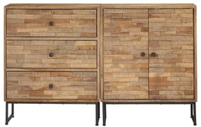 Conjunto de aparadores 2 pcs madeira de teca recuperada