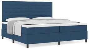 Cama Box com Colchão Azul 200x200 cm Tecido
