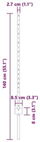 Postes de Cerca 44 pcs Prateado Standard Aço galvanizado