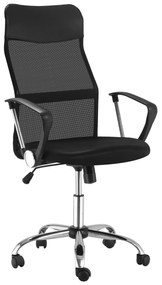 HOMCOM Cadeira Escritório Ergonómica Tecido Malha PU Confortável Carga 120 kg Ajustável Preto | Aosom Portugal