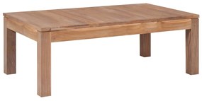 vidaXL Mesa de centro teca maciça com acabamento natural 110x60x40 cm