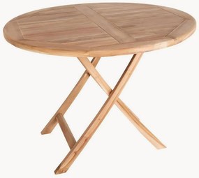 Mesa de jantar redonda de jardim em madeira de teca Oviedo
