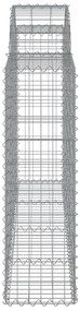 Cestos gabião arqueados 7pcs 200x30x100/120cm ferro galvanizado