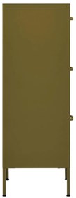 Armário de arrumação aço 42,5x35x101,5 cm verde-azeitona