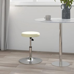 vidaXL Banco de bar couro artificial cor creme
