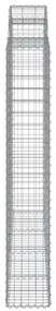 Cestos gabião arqueados 10 pcs 200x50x180/200 ferro galvanizado
