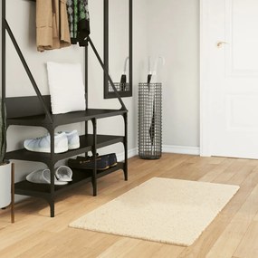 vidaXL Tapete pelo curto macio e lavável HUARTE 60x110 cm cor creme