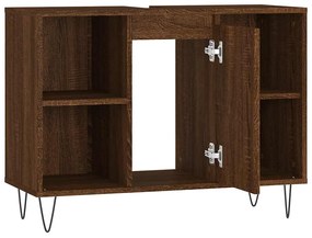 Armário casa banho 80x33x60 cm deriv.madeira carvalho castanho