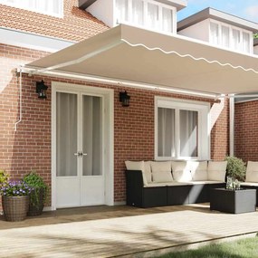 Toldo Retrátil Bege 500 × 300 cm Bege