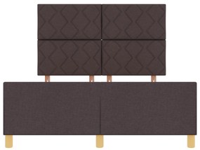 Cama vidaXL Marrom Escuro 140x190 cm Tecido