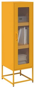 vidaXL Móvel alto 36x39x123 cm aço laminado a frio amarelo