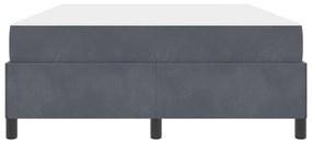 Estrutura da Cama Branco e Cinza Claro 140 x 190 cm Veludo
