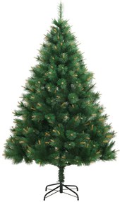 Árvore de Natal artificial articulada com suporte 210 cm