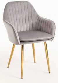 Cadeira Chic Golden - Cinza claro