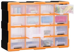 Caixa organizadora com 16 gavetas médias 52x16x37 cm