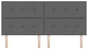 Cabeceira LED Cinza Escuro 100 cm em Tecido