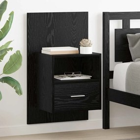 vidaXL Armário de cama 2 pcs Carvalho preto 48.5 x 32.5 x 80 cm