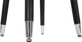 BANCO DE BAR PARIS Ø 35X74 CM CINZENTO, PRETO E PRATEADO