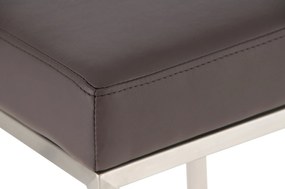 Banco de bar Montreal em couro sintético 37 x 83 x 37 cm Castanho