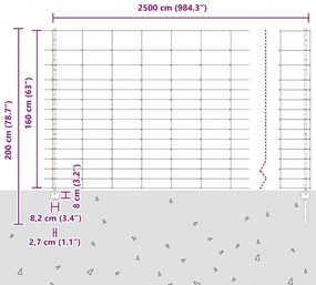 Postes de Cerca 22 pcs U-Channel 160 cm Aço Galvanizado