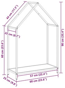 Suporte para lenha 60x25x90 cm aço laminado a frio branco