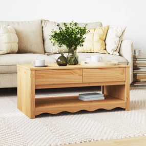 Mesa de Café vidaXL "DRAMMEN" 99x55x45 cm Madeira Sólida de Pinheiro